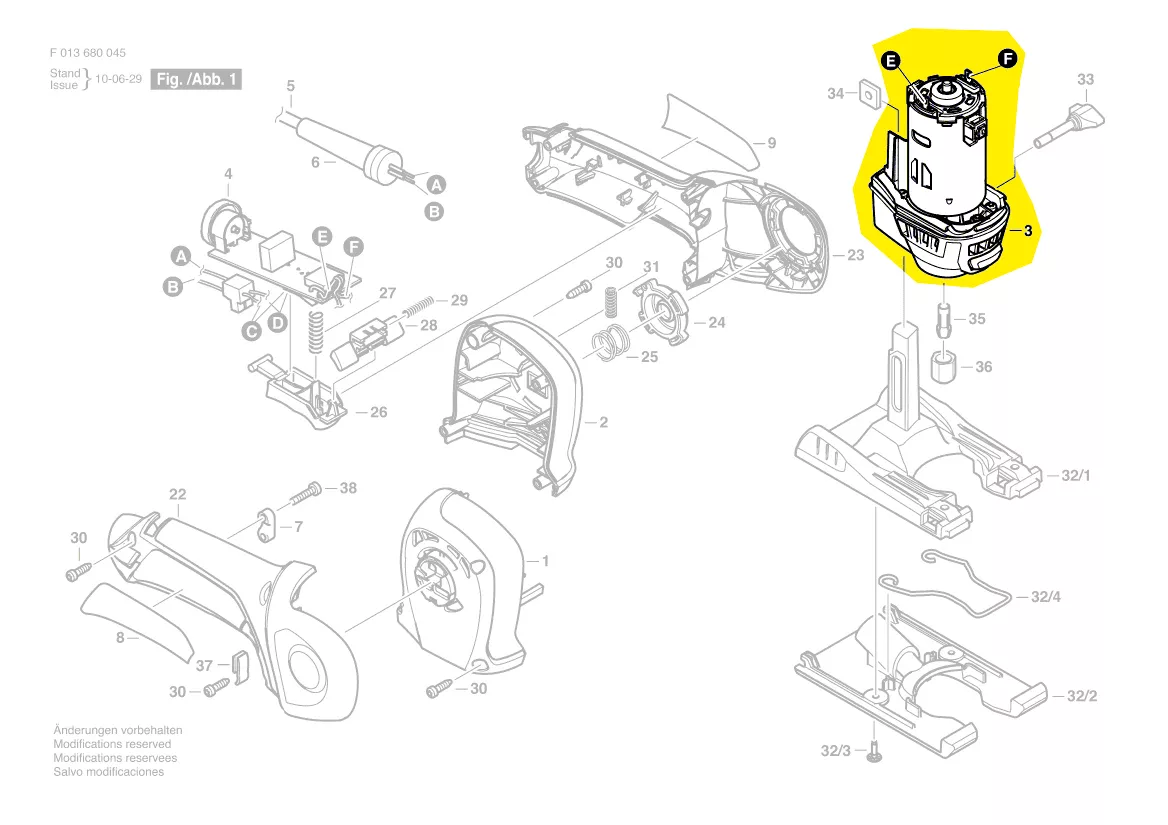 Moteur réf. 2 610 004 825 Dremel